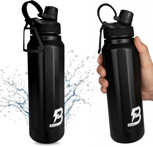 Benson Wasserflasche 950 ml Edelstahl – Isolierte Sport Trinkflasche BPA-frei, auslaufsicher, für Fitness, Gym & Outdoor – Geschenk für den Liebsten