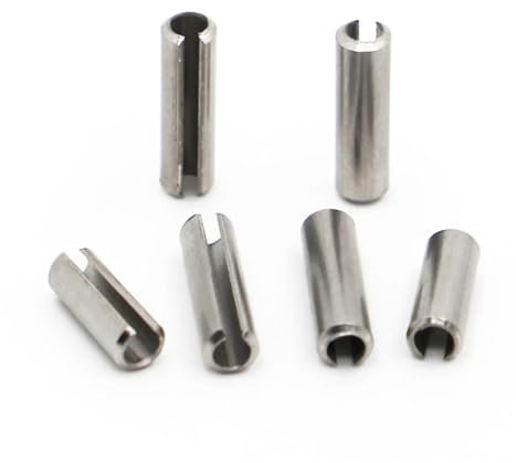 CLENEA M1.5 M2 M2.5 M3 M4 M5 M6 M8 Federförmige Gerade Stifte 304 Edelstahl Feder Elastischer zylindrischer Splintstift Dübel(6mm,M8)