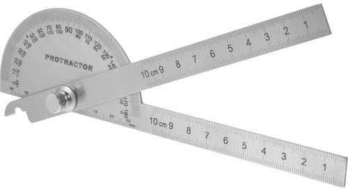 MUCKLILY Goniometro Braccio Oscillante in Acciaio Inox Per Misurazione Angolare Precisa Per Lavorazione e Edilizia Strumento Di Disegno Affidabile Per Progetti Falegnameria
