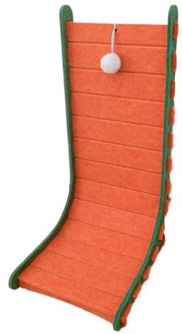 Rascador para gatos en forma de L, fieltro, bola interactiva, tabla de rascar para mantenimiento de garras, adecuado para gatos pequeños a grandes, protege muebles, juego atractivo y ejercicio