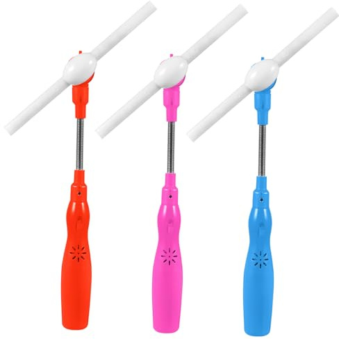 Lot De 3 Moulins À Vent Rotatifs À LED Clignotants Et Musicaux Jouets Vibrants Et Lumineux Rotative avec Musique Et Lumières Colorées pour Jouer en Intérieur/Extérieur