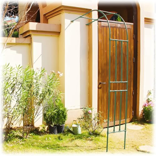 Halber Rosenbogen Aus Metall, Gartenbogen Halbbogen Für Kletterpflanzen, Halber Torbogen Rankhilfe Pergola Spalier Gegen Die Wand, 60 90 120 180 240 300cm Breit(Grün,W90 x H240cm)