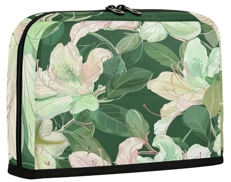 sanluoli Pennfodral stor kapacitet sminkväska med dragkedja förvaring organiserare för kvinnor reseillustration azalea mörkgrön