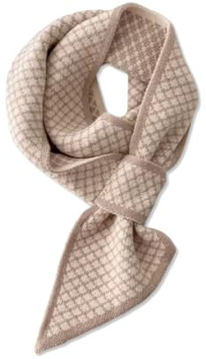 LumiSyne Moda Estrecha Bufanda De Punto Para Mujer Invierno Diseño Fácil Tirar Para Atravesar Retro Patrón De Letras Cuadros De Diamante Delgado Larga Fulares Pañuelo Cálido Bufanda Cuello