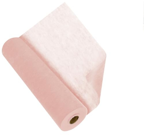 Tutamaz Fleece bordslöpare, i rosa rulle dekoration bordsband födelsedagsdekoration bord bordslöpare pappersrulle för bröllop festligheter dekoration juldag, 25 m x 30 cm