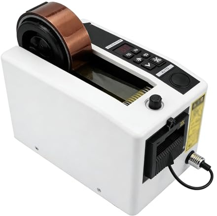 Automatisk tejpmatare, elektrisk tejpskärmaskin med digital display, automatisk sensorskärning, klipplängd 20-999 mm, tryckjusterbar, för olika självhäftande tejper