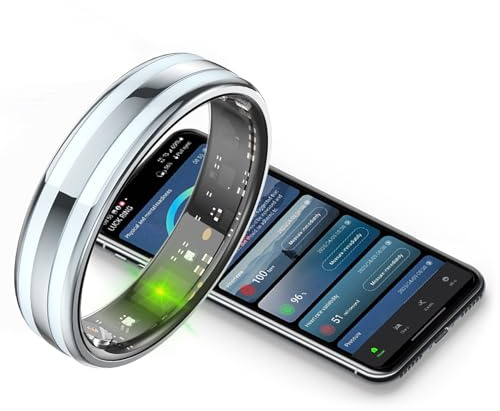findtime Smart Ring - Anello fitness da donna, ultra sottile, con cardiofrequenzimetro, monitoraggio del sonno, contapassi, per sport, distanza, calorie, compatibile con Android e iOS