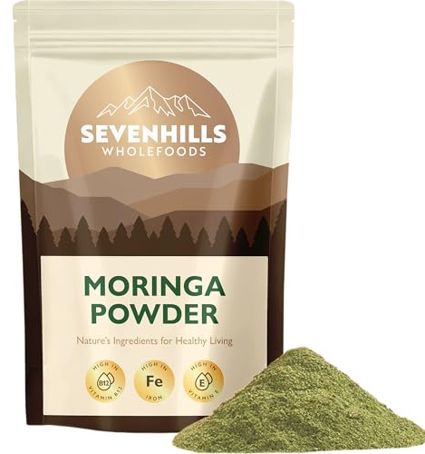 Sevenhills Wholefoods Moringa Powder 200g - High in Iron, Vitamin B12 and Fibre for Energy, Immunity & Gut Health - Non-GMO - add to Juices, Baked Goods, Smoothies