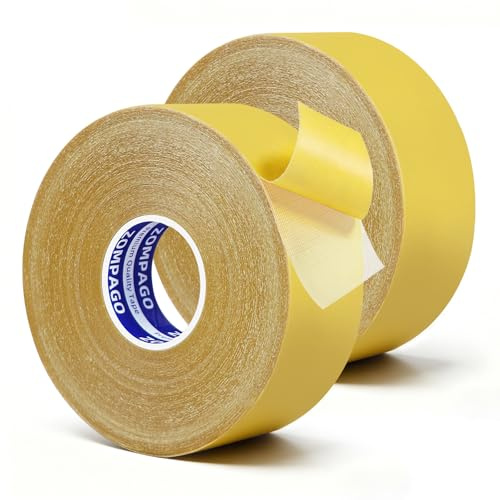 ZOMPAGO 40m Double Sided Carpet Tape,Heavy Duty Adhesive for Secure Rug Grip, No Residue, Easy Install, Ideal for Hardwood Floors, Tiles, and Carpeted Floor, Home & Office Use, 3cm Wide