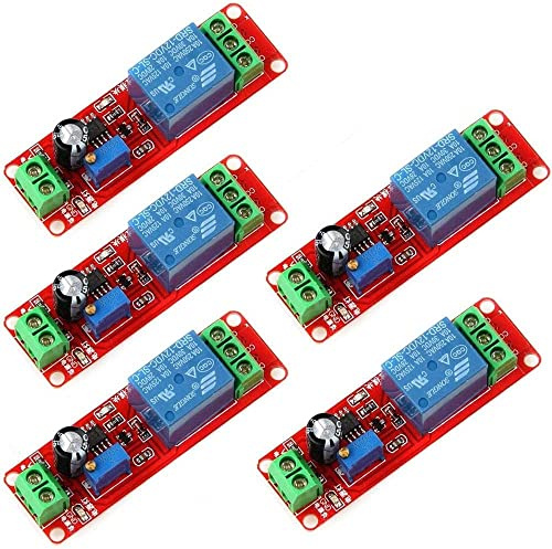 DollaTek 5Pcs NE555 12V DC Einstellbar 0-10 Sekunden Timer Verzögerungsschalter Modul Schild für Arduino Raspberry Pi