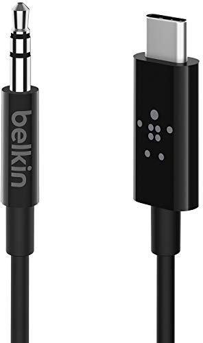Belkin Rockstar 3.5mm Audio Cable with USB-C Connector - USB-C to Audio 3.5mm (AUX) Cable, 90cm