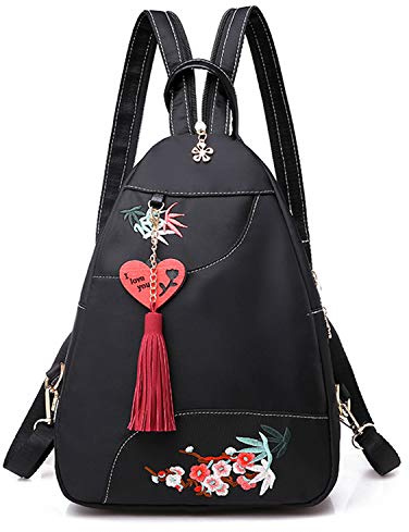 Jywmsc Damen Stilvoll Nylon Leicht Rucksack Schultertasche Draussen Brusttasche Freizeitrucksack