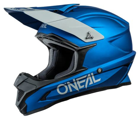 O'NEAL | Motocross-Helm | MX Enduro Motorrad | ABS-Schale, , Lüftungsöffnungen für optimale Belüftung und Kühlung | 1SRS Helmet Solid | Erwachsene | Blau | Größe L