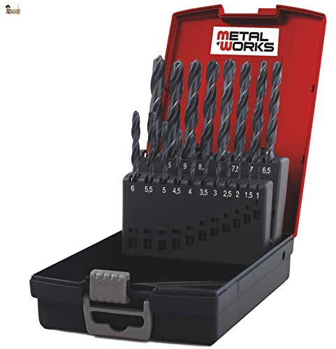 BricoLoco Kit estuche brocas metal acero rápido laminado. 3 uds. Juego 25 brocas HSS. Acero DMD 5. Diámetros de 1 a 13 mm. x 0,50. (3)