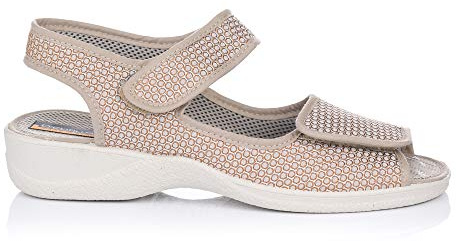 Doctor Cutillas 1729438 Sandalia 2 Gancho y Bucle Rejilla Mujer Taupe 38