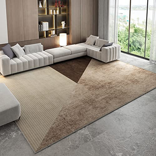 Teppich Teppich Kinder Braun beige geometrische Streifen Design wohnzimmerteppich bettumrandung Teppich deko für Balkon 180x280cm