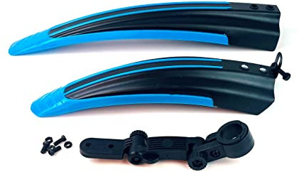 MAXXONI - Schutzblech Set Spritzschutz Vorderrad Hinterrad Kotflügel Vorne Hinten Schmutzfänger Fahrrad (Blau/Schwarz)