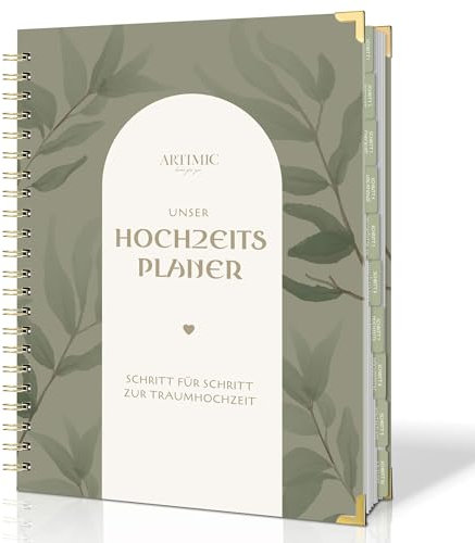 Biroyal Hochzeitsplaner für den großen Tag, DIN A4 Wedding Planner mit Terminplan, Checklisten, Zeitplan, Organizer mit Kalender, Buch zur Hochzeit, Ratgeber Notizbuch mit 140 Seiten, Deutsch