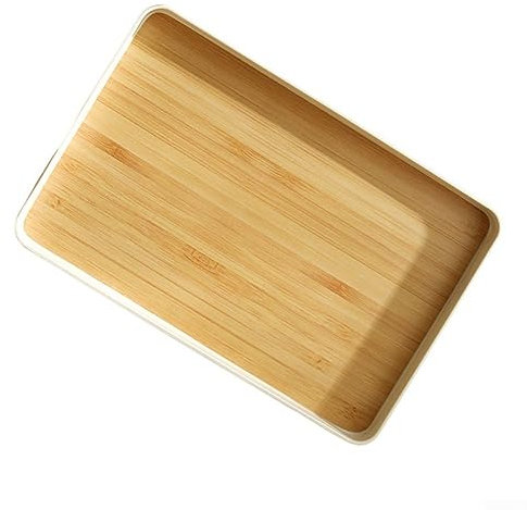 Plateau à thé rectangulaire en plastique ZYWUOY pour servir du café, des boissons, des desserts, etc