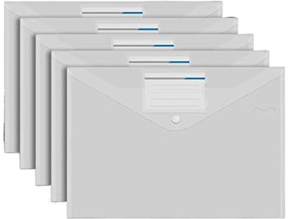 Klemmbrett Kunststoff-Aktentasche mit Etikettenverschluss, großes Fassungsvermögen, Datenticket-Organisationstasche, Testpapier-Aufbewahrungstasche, Ordner, Bürobedarf (50/100 Stück) Mappe (Color : W