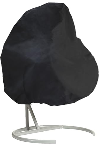 Abdeckung FüR HäNgesessel, Egg Chair Cover, HäNgesessel SchutzhüLle Outdoor, Rattan Wicker HäNgesessel Abdeckung Wasserdicht, SchutzhüLle FüR Patio Garden HäNgesessel 2 Personen (Schwarz, 230x200 Cm)
