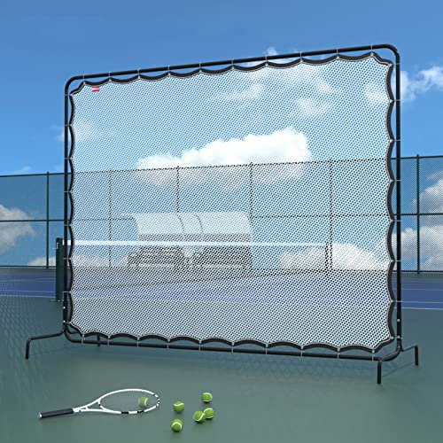 Generisch Tennis-Rebounder-Netz – Rückwand für Tennisschläger und Sportbälle – 2,4 x 2,1 m Übungswand für Outdoor-Training im Garten oder auf dem Platz
