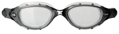 Zoggs Original Predator Flex Adult Swimming Goggles | Clear Lens, Anti-Fog, UV Protection, Quick-Adjust Strap, Curved 180° Vision | Pool and Open Water