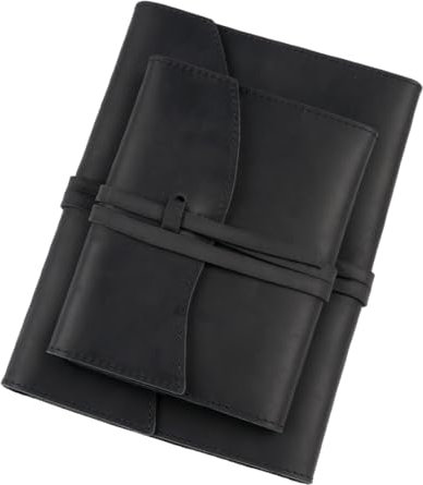 KISSKI Notizbuch mit kostenlosem Logo, personalisierbar, Leder, A5/A6, nachfüllbar, Notizbuch, Einband, gravierte Geschenke für Damen und Herren, 88 Blatt, 176 linierte Papiere, personalisierbar