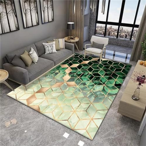 RUGMRZ Teppich Außen Massivgeometrie Teppich klein Teppich Wohnzimmer grün esstisch deko teppiche jugendzimmer deko Jungen Teppich Außen küchen teppiche kitchen80x120CM