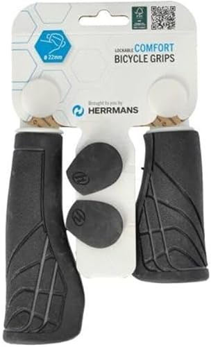 Herrmans Unisex Line Lenkergriffe, Black, 125/90 mm