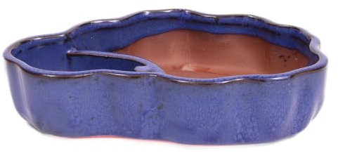 generisch Bonsai - Schale, Wasserschale, oval 19.5 x 14 x 5 cm blau 51375