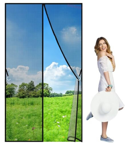 Magnetic Shower Door Seals for Glass Screens, 220x165cm for Anti Mosquito or Anti Pest Magnetic Soft Door, Easy to Install Without Drilling Black Customizable