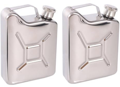Amosfun 2 Pz pentola per vino in acciaio inossidabile fiaschetta per liquori fiaschi per liquori da uomo travel size bottles travel bottles fiaschetta tascabile vaso da vino portatile
