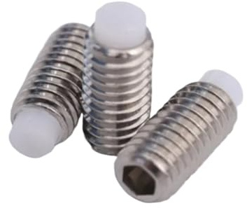 AQXYWQLL M3 M4 M5 M6 M8 M10 304 Edelstahl Kopf Hex Innensechskant Kunststoff Nylon Hund Konvexen Endpunkt Spitze Madenschraube Stellschraube(M8X8 5PCS)