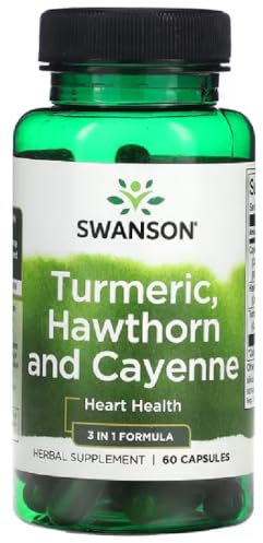 Swanson - Turmeric, Hawthorn and Cayenne | Herbal Blend for Heart and Joint Health | 60 Capsules