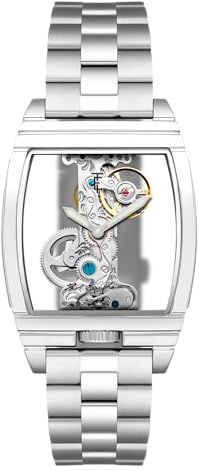 Thomas Earnshaw Discovery Wolver Bridge Orologio meccanico da uomo, 36 mm, cinturino in pelle ES-8299, argento