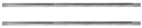 sourcing map Cremagliera per ingranaggi in acciaio, 2 pezzi, 1 mod, 1000 mm x 10 mm x 10 mm, totale 2 m, resistente, dritto e lineare, per macchine automobilistiche