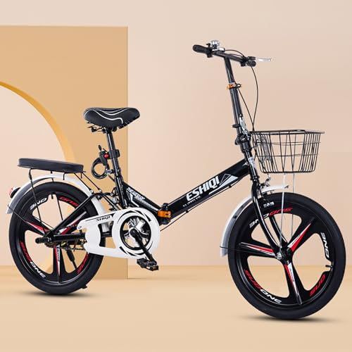 LETIANZG Bicicletta Pieghevole Leggera da 22/24 Pollici for Adulti, Trasmissione a Catena, Telaio in Alluminio Leggero, Bicicletta da Viaggio Unisex(C,22in)