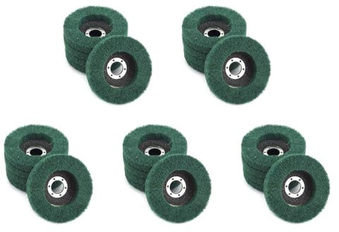 Reinscer 25Pcs Nylon Fiber Flap Wheels Polishing Buffing Wheel Scouring Pad Grinding Disc for Angle Grinder for Metal Polisher