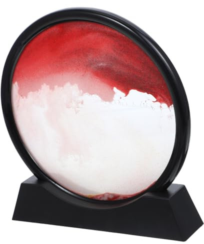 YARNOW Sablier Peinture Art De Sable pour Bureau Décoration Relaxante Motifs Fascinants Cadre Rond