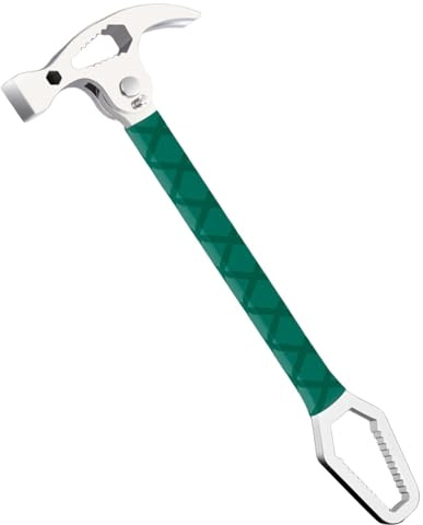 predolo Martello a uncino pieghevole, attrezzo multifunzionale per carpentieri, estrattore di chiodi per lavorazione del legno, martello per chiodatura