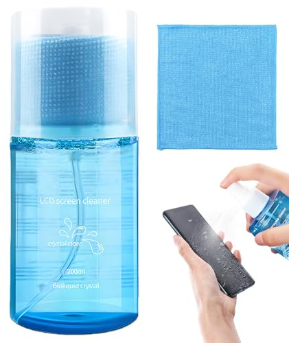 200ml Limpia Pantallas, Screen Cleaner, Limpiador Pantalla Ordenador con Paño de Microfibra, Limpieza Eficiente para Automóviles, Teléfonos Móviles, Tabletas, Pantallas de Ordenador