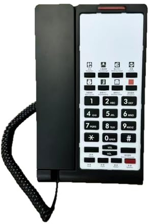 Illkjasfc 2. Téléphone filaire analogique avec réduction du bruit, support mural pour la maison, le bureau, le téléphone pour les personnes âgées, appareil de communication de réception