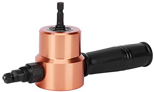 Walfront Double Headed Metal Nibbler Drill Attachment, Plastic Iron Material, Reliable Cutting Performance for Sheet Metal and Roofing Applications