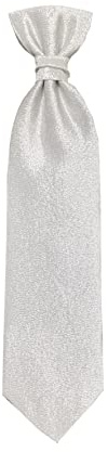 Remo Sartori - Cravattone Plastron Cravatta Sposo Grigio Argento Brillante, Made in Italy