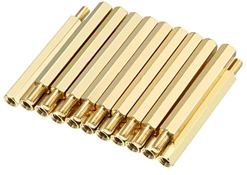 sourcing map 20 Stück M3 35+6mm Männlich Weiblich Distanzhülse PCB | Abstandshalter Messing