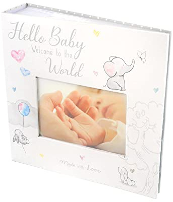 Baby First Photo Album 4x6'' 252 Photos memo White Unisex Birthday Christening