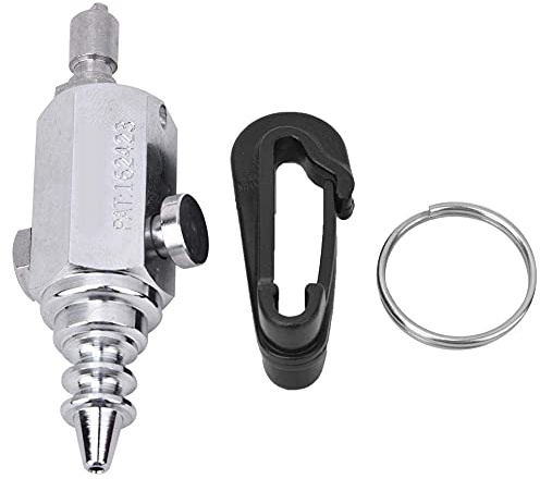 Alomejor 8 cm Professionelle Tauchluftdüse Edelstahl Tauchen Niederdruck Luftpumpe Düse Clip für Wassersport