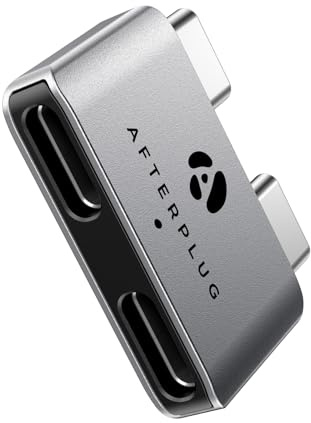 Afterplug Dual USB‑C Extender für MacBook mit Hülle, 2-Port Pass‑Through-Adapter für Thunderbolt 5/4/3 & USB4-240W PD, 8K Video, 80Gbps Daten - Space Gray