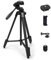 Phinistec 137cm Trépied pour Smartphone, Appareil Photo, iPhone, Projecteur, avec Adaptateur de Téléphone et et Télécommande Bluetooth pour Photo et Vidéo (Noir)